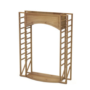 Display Arch with Angled Racks
