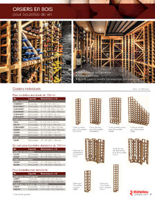 Librairie des catalogues Boiseries Lussier - Solutions pour cave à vin
 - page 5
